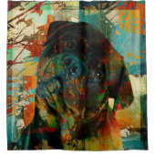 Rottweiler - Metzgerhund Digital Art Douchegordijn (Voorkant)