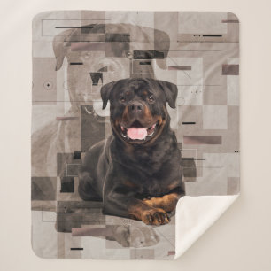 Rottweiler - Metzgerhund Digital Art Sherpa Deken