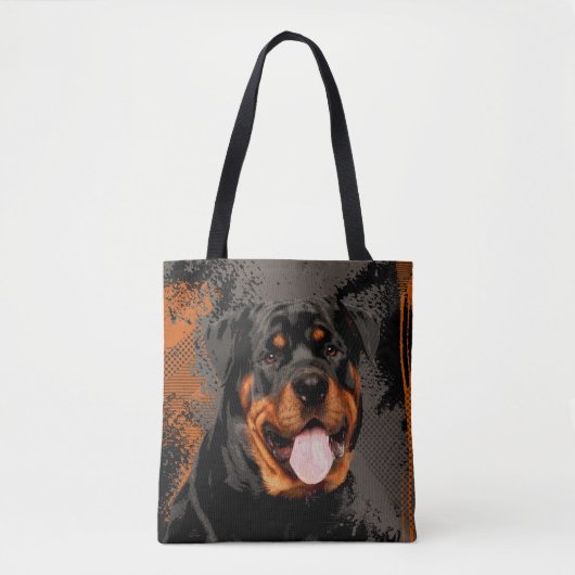 Rottweiler - Metzgerhund Digital Art Tote Bag (Voorkant)