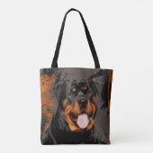 Rottweiler - Metzgerhund Digital Art Tote Bag (Achterkant)