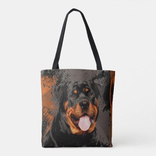 Rottweiler - Metzgerhund Digital Art Tote Bag (Achterkant)