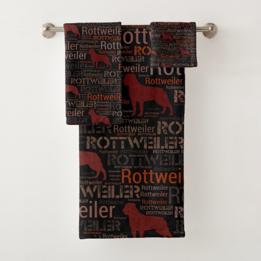 Rottweiler - Metzgerhund Pattern Bad Handdoek (Insitu)
