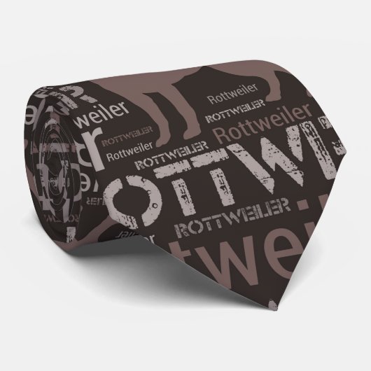 Rottweiler - Metzgerhund Pattern Stropdas (Opgerold)