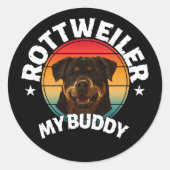 rottweiler mijn maatje ronde sticker (Voorkant)