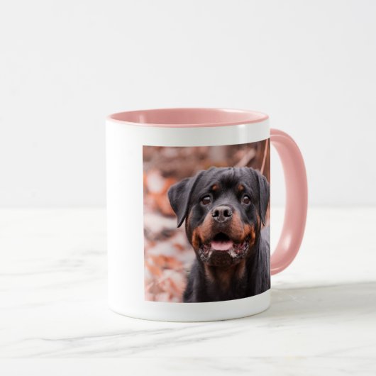 Rottweiler-moeder-hond gepersonaliseerd met je hon mok (Voorkant rechts)