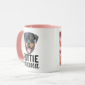 Rottweiler-moeder-hond gepersonaliseerd met je hon mok (Voorkant links)