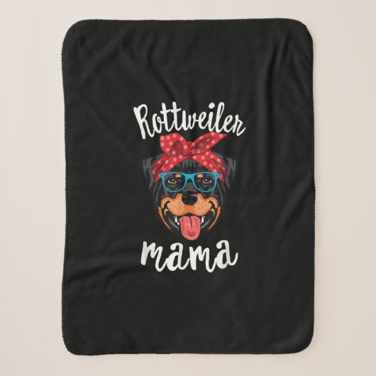 rottweiler Moeder puppy mam Sherpa Deken (Voorkant)