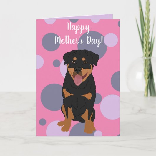 Rottweiler Moederdag Kaart (Voorkant)