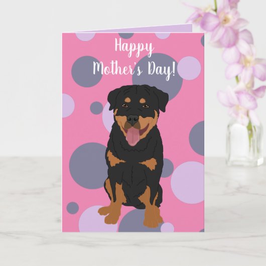 Rottweiler Moederdag Kaart (Orchidee)