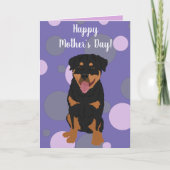 Rottweiler Moederdag Kaart (Voorkant)
