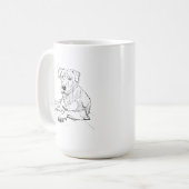 Rottweiler Mok - Minimalistische koffiemok (Voorkant links)