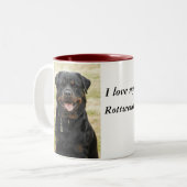 Rottweiler-Mok Tweekleurige Koffiemok (Voorkant links)