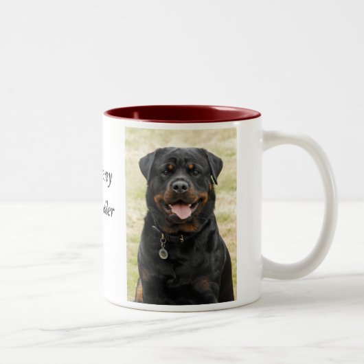 Rottweiler-Mok Tweekleurige Koffiemok (Rechts)