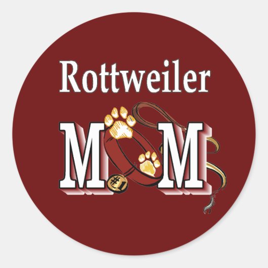 Rottweiler MOM-cadeaus Ronde Sticker (Voorkant)
