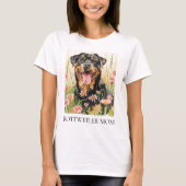 Rottweiler Mom T-Shirt – Watercolor Dog Gift (Voorkant)