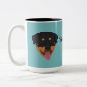 Rottweiler Mom Tweekleurige Koffiemok (Links)
