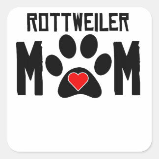 Rottweiler Mom Vierkante Sticker