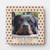 Rottweiler Naam foto Pet Memorial Keepomwille toev Fotoplaat (Voorkant)