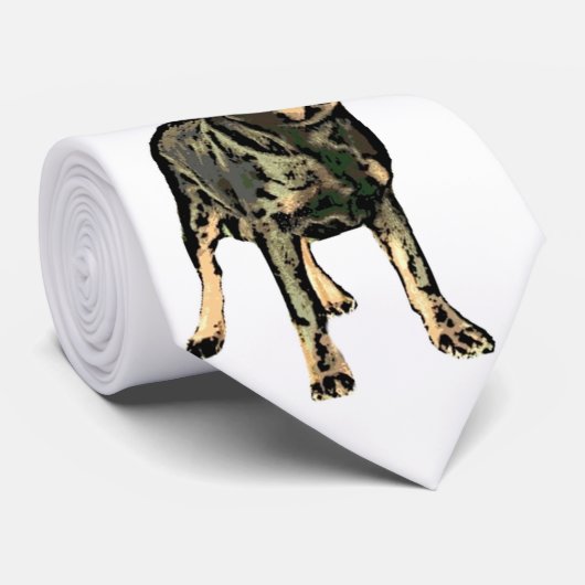 Rottweiler Necktie Stropdas (Opgerold)