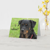 Rottweiler niet gebruiken voor put card kaart (Gele Bloem)