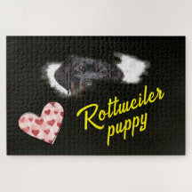 Rottweiler Ogen Effen Kleur 1000 stukjes Puzzel