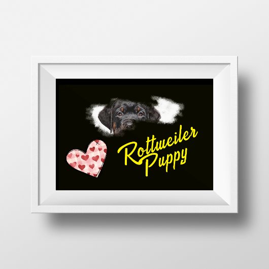Rottweiler Ogen Effen Kleur Poster