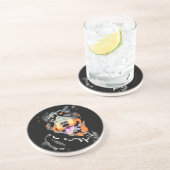 Rottweiler-ondergrond Zandsteen Onderzetter (Zijkant)