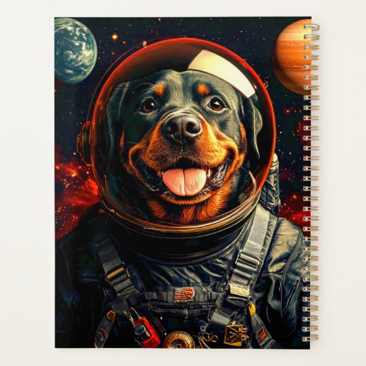 Rottweiler onderzoekt planner (Achterkant)