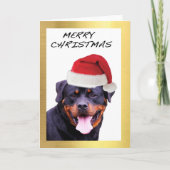 "Rottweiler" ontwerp kerstkaarten Feestdagen Kaart (Voorkant)