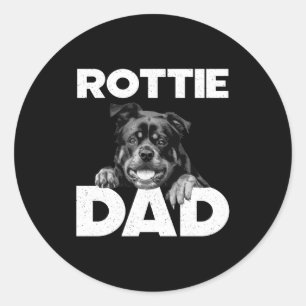 Rottweiler ontwerp voor mannen vader rottie rottwe ronde sticker