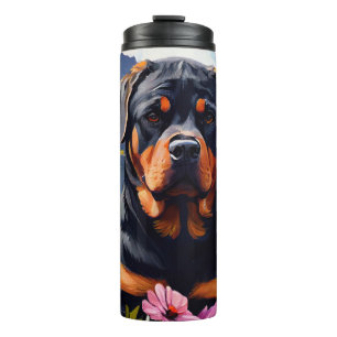 Rottweiler op een peddel: Een landschappelijk avon Thermosbeker