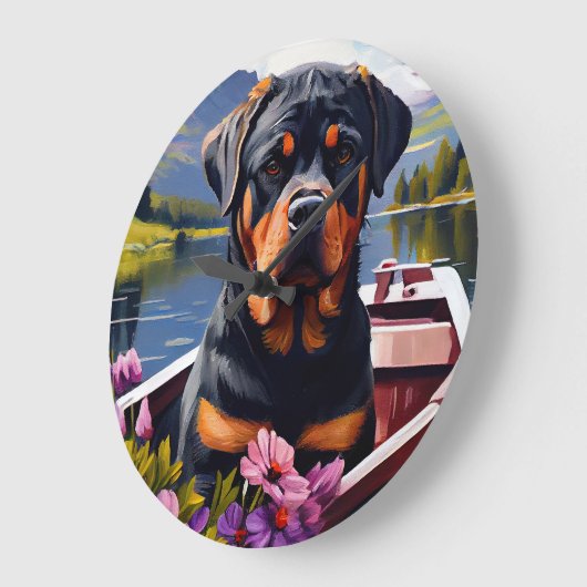 Rottweiler op een peddel: Een Schilderachtig avont Grote Klok (Hoek)
