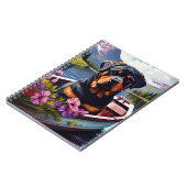 Rottweiler op een peddel: Een Schilderachtig avont Notitieboek (Linkerzijde)