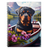 Rottweiler op een peddel: Een Schilderachtig avont Notitieboek (Voorkant)