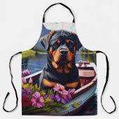 Rottweiler op een peddel: Een Schilderachtig avont Schort (Voorkant)