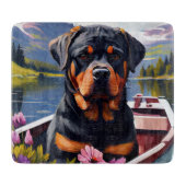 Rottweiler op een peddel: Een Schilderachtig avont Snijplank (Voorkant)