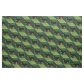Rottweiler op groene kubussen stof (Fat Quarter)