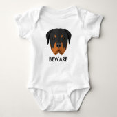 Rottweiler opgelet romper (Voorkant)