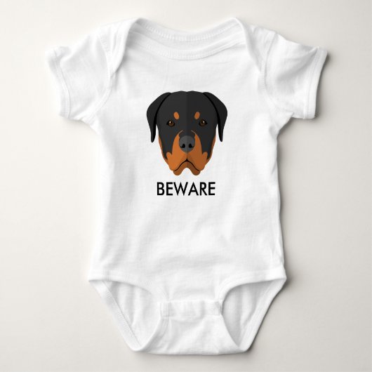 Rottweiler opgelet romper (Voorkant)