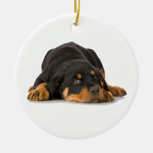 Rottweiler-Ornament Keramisch Ornament (Voorkant)