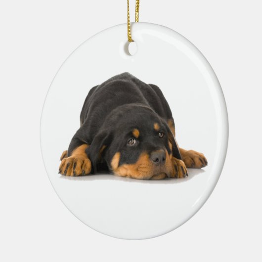 Rottweiler-Ornament Keramisch Ornament (Links)