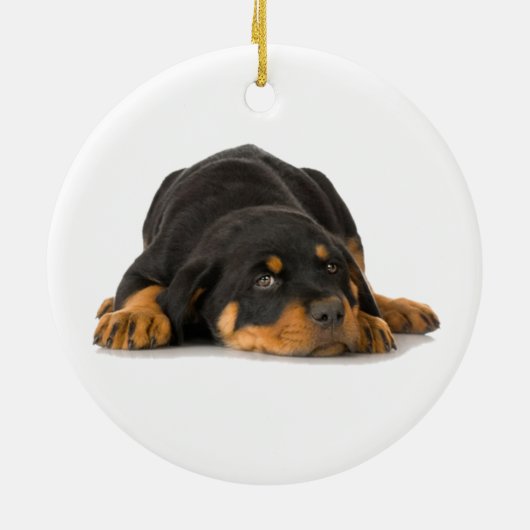 Rottweiler-Ornament Keramisch Ornament (Achterkant)