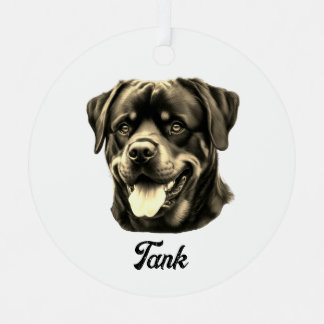Rottweiler-Ornament Metalen Ornament