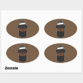 Rottweiler Ovale Sticker (Vel)