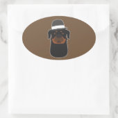 Rottweiler Ovale Sticker (Tas)