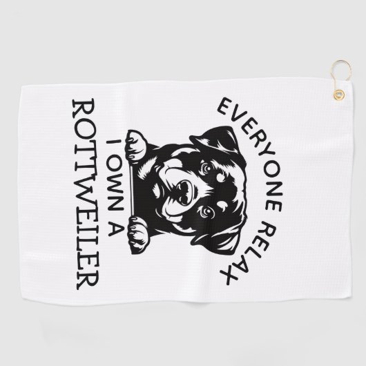 Rottweiler OWNER Golfhanddoek (Horizontaal)
