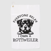 Rottweiler OWNER Golfhanddoek (Voorkant)