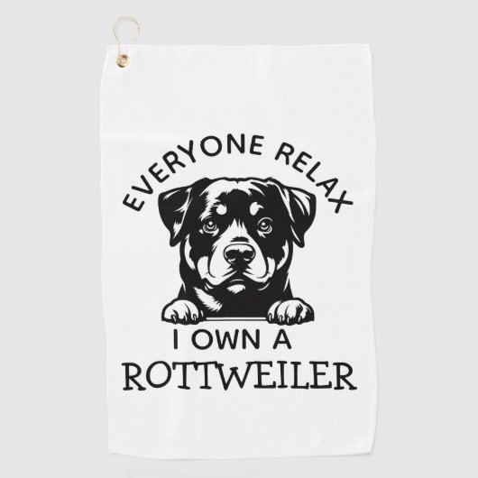 Rottweiler OWNER Golfhanddoek (Voorkant)