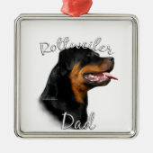 Rottweiler Pa 2 Metalen Ornament (Voorkant)