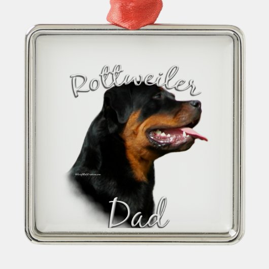 Rottweiler Pa 2 Metalen Ornament (Voorkant)